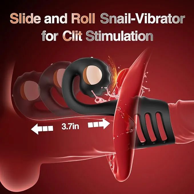 10-Mode Vibrating Penis Ring for Couples – Remote Cock Sleeve with Clit & G-Spot Stimulator