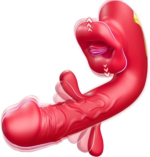 10 Flapping & Vibrating & Licking Biting Modes Tongue Toy for Women Clitoral Nipples Sex Sucking Clit Vibrator