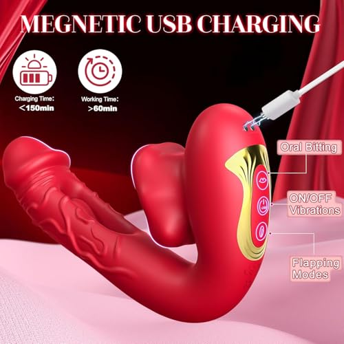 10 Flapping & Vibrating & Licking Biting Modes Tongue Toy for Women Clitoral Nipples Sex Sucking Clit Vibrator