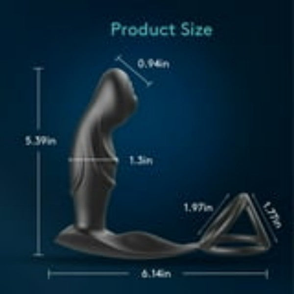 Male Prostate Massager APP Control Anal vibrator with Penis Ring 9 Vibration and Tapping Butt Plug Adult Toys