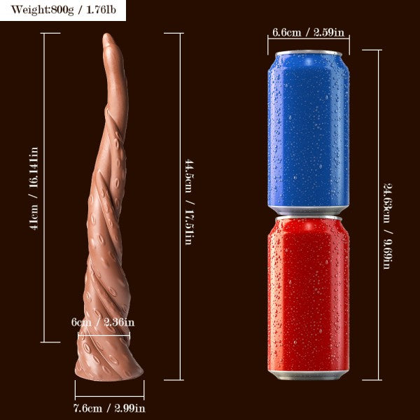 Long Monster Dildo 17.5" Tentacle Animal Dildos with Suction Cup Adult Anal Toy 【US Stock Available Only】