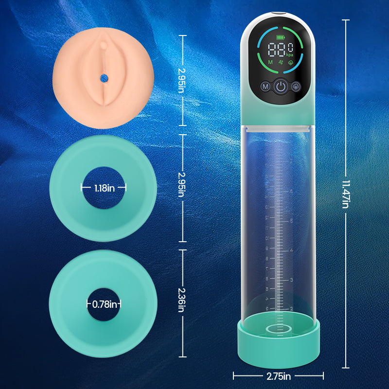 2 in 1 Vacuum Pump for ED Treatment with 6 Training Modes Automatic Male Masturbators with 5 Suction Modes Electric Penis Pump Male Sex Toys for Men