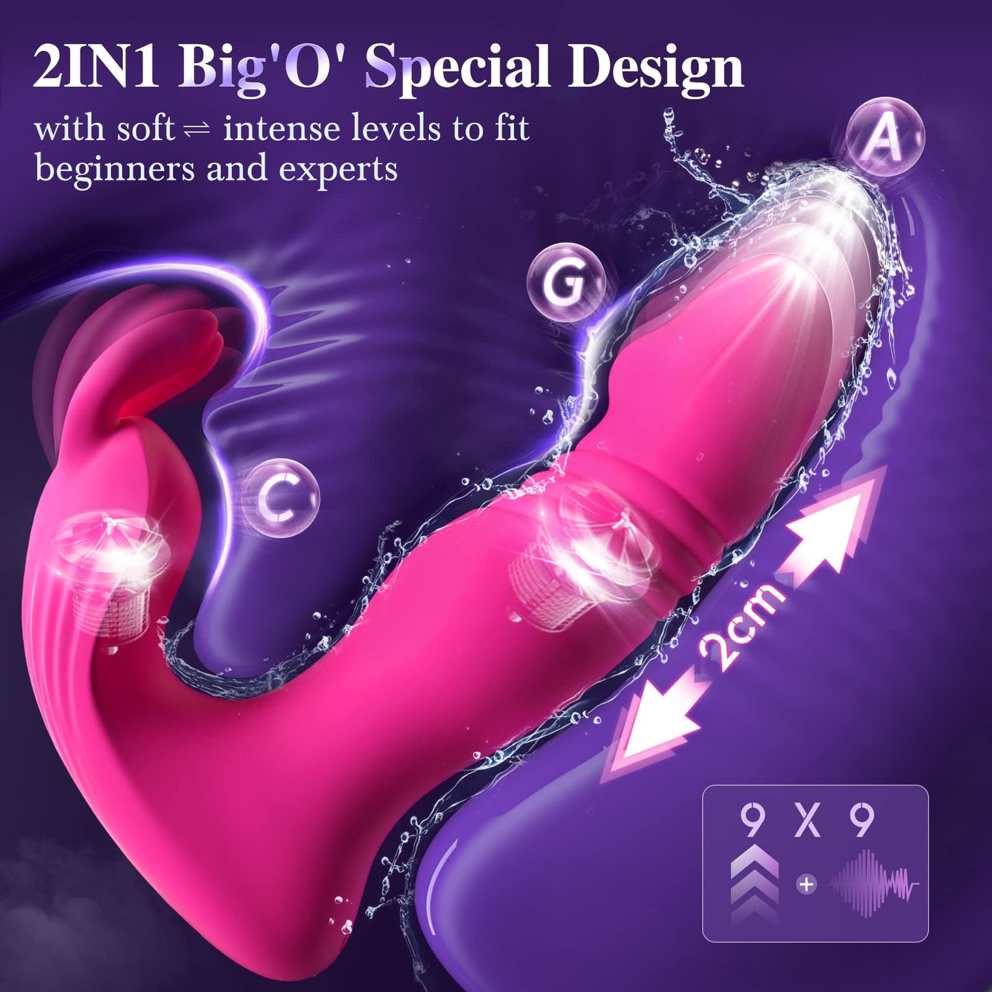 3 IN 1 App Remote Control Vibrator Wearable 9 Thrusting Dildos Vibrator Sex Toy for Women