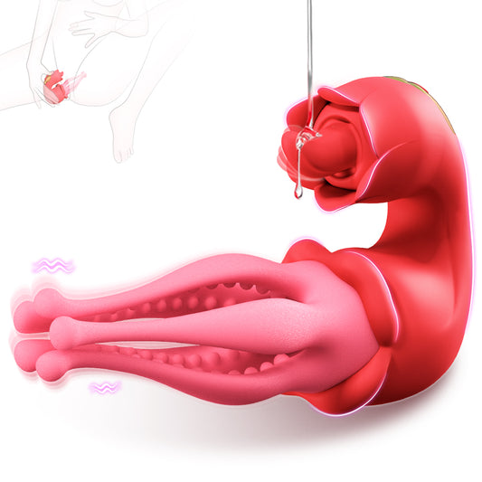 3 in 1 Thrusting Octopus Vibrator Nipple Clitoral Stimulator 7 Licking & Anal Vibrating Stimulator