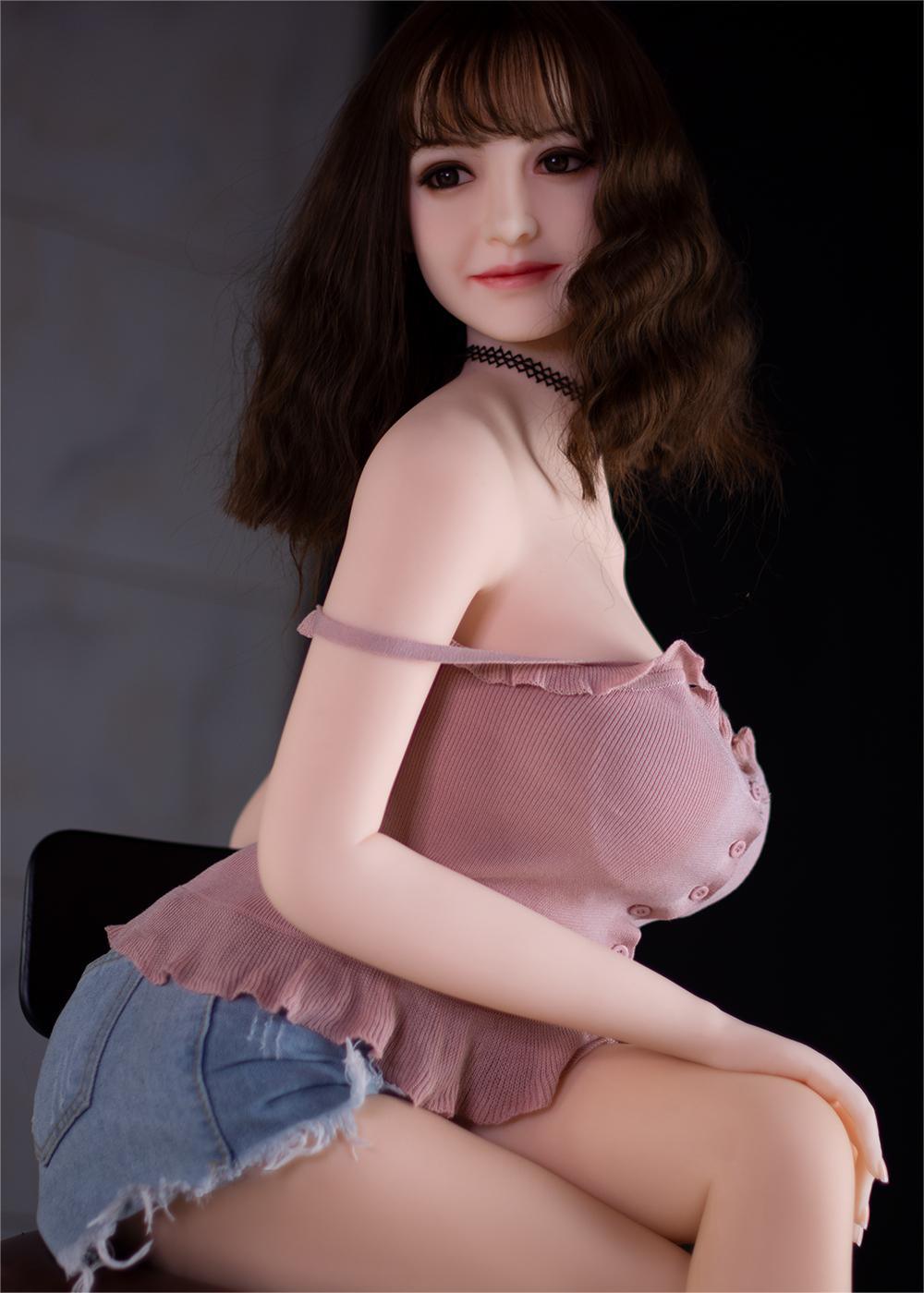 62.2IN 72.8LB Lovely Sex Doll Skin-colored Short Cute GirlWith Black Curly Hair Masturbator - propinkup