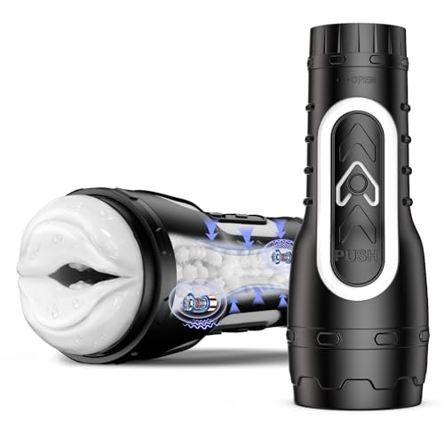 6 Vibration Modes Squeezable Split Detachable Design Sex Machine Stroker Male Masturbation Sex Toy