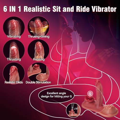 7 Thrusting & 10 Vibrating Modes Heating Dildo Vibrator Women Wearable Sex Toy Remote Control Vibrator