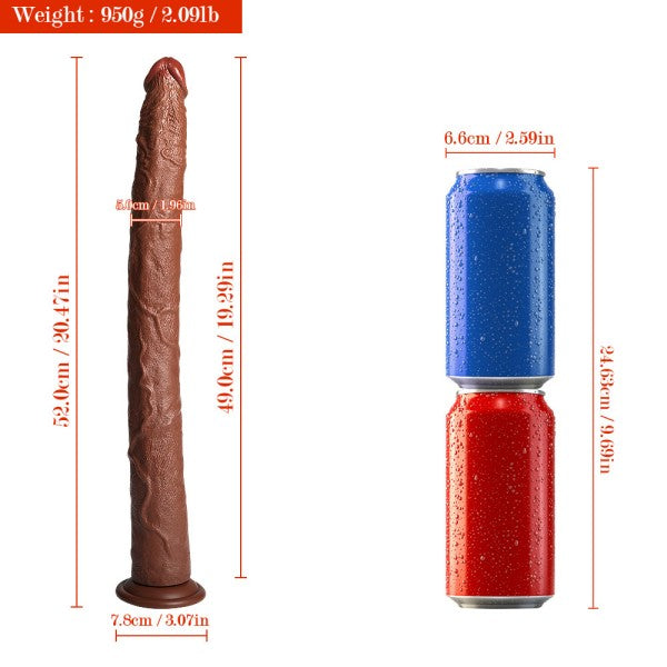 Baron Thick Realistic Dildo 20" Long Anal Dildos with Suchtion Cup Butt Plug for Anal Training 【US Stock Available Only】
