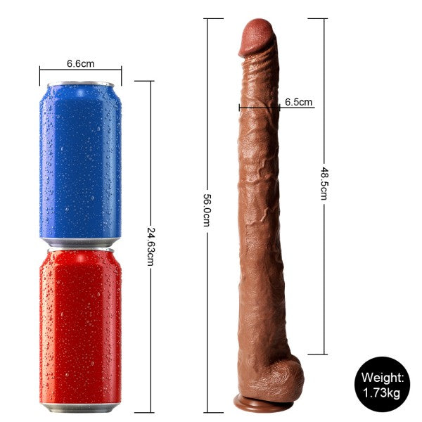 Realistic Anal Dildo 22" Super Long Dildos with Suction Cup Butt Plug Adult Sex Toy 【US Stock Available Only】