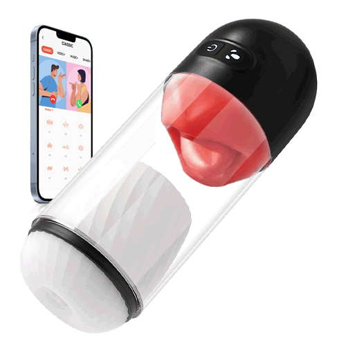 9 Tongue Licking Modes 360° Tongue Stirring Male Masturbator With APP Control