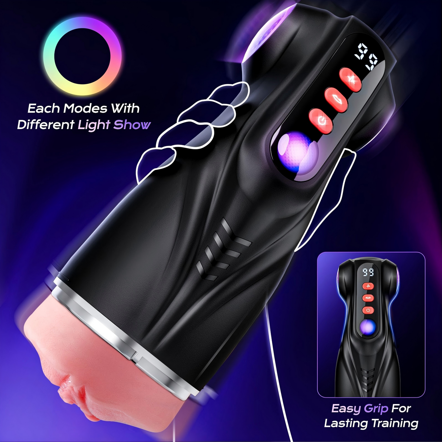 AI Sync App Control 9 Sucking & 9 Vibrating 3 Sleeves Sets Male Masturbator Sex Toys
