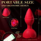 APP Remote Control Rose Butt Plug Vibrating Anal Plug Sex Toy With 9 Vibration Modes - propinkup APP Remote Control Rose Butt Plug Vibrating Anal Plug Sex Toy With 9 Vibration Modes - propinkup