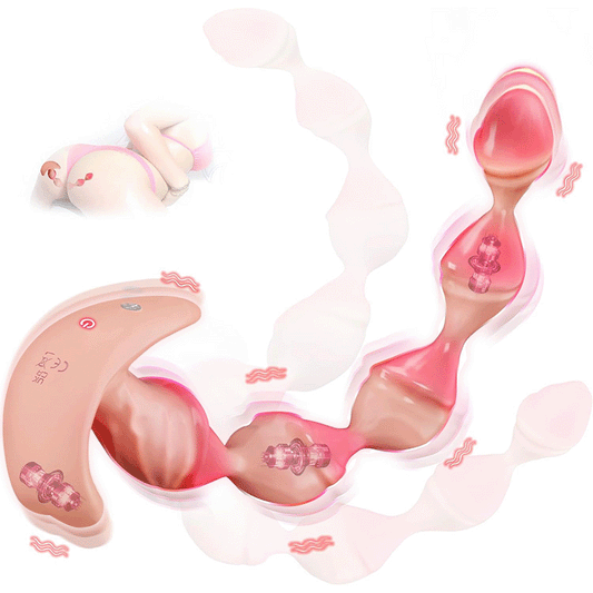 APP Controlled Vibrating Anal Plug-Realistic Dildo Vibrator Anal Beads Prostate Massager with 3 Motors and Multiple Vibration Modes