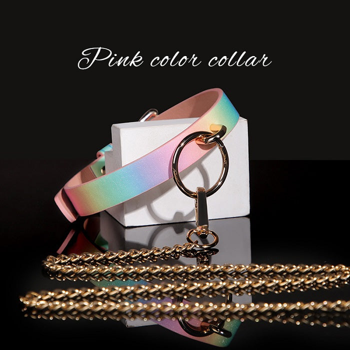 Adjustable Choker Collar Soft PU Circle Punk Choker Necklace Adult Role Play Adjustable Choker Collar Soft PU Circle Punk Choker Necklace Adult Role Play