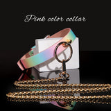 Adjustable Choker Collar Soft PU Circle Punk Choker Necklace Adult Role Play Adjustable Choker Collar Soft PU Circle Punk Choker Necklace Adult Role Play