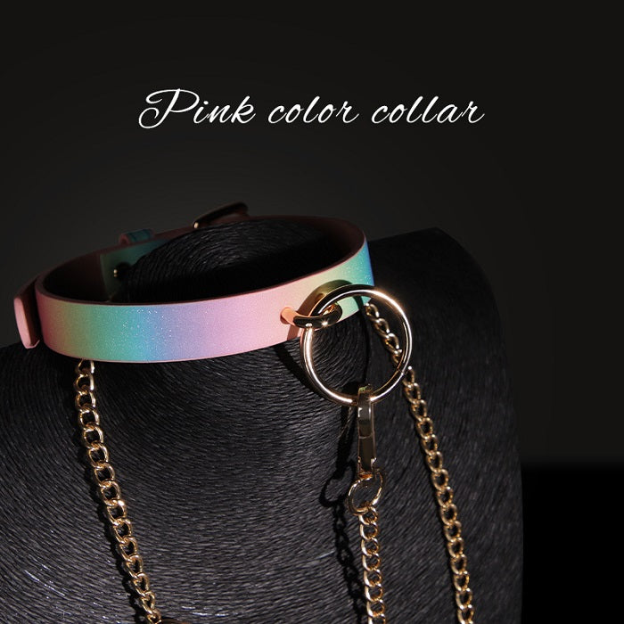 Adjustable Choker Collar Soft PU Circle Punk Choker Necklace Adult Role Play Adjustable Choker Collar Soft PU Circle Punk Choker Necklace Adult Role Play