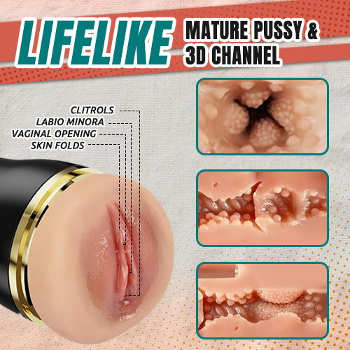 Gunner-10 Vibrating & Sucking Modes,Deep Throat Pleasure Training,Automatic Male Stroker