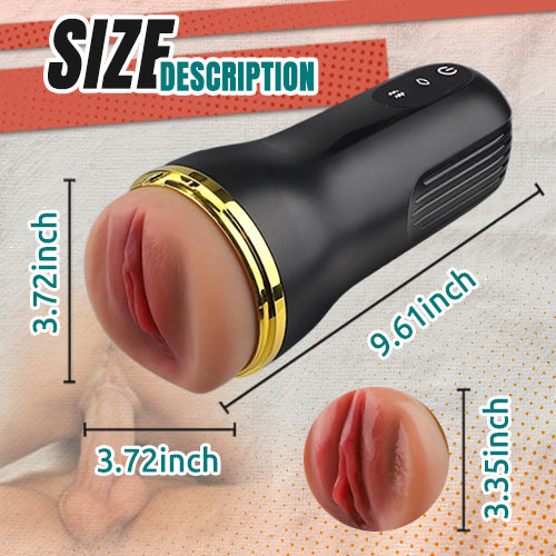 Gunner-10 Vibrating & Sucking Modes,Deep Throat Pleasure Training,Automatic Male Stroker