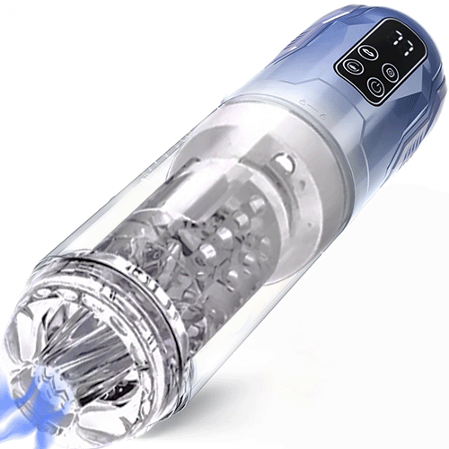 Iron Man 7 Sucking Vibrating Thrusting Rotating Licking Mens Vibrator Blowjob Sex Machine Masturbation Cup