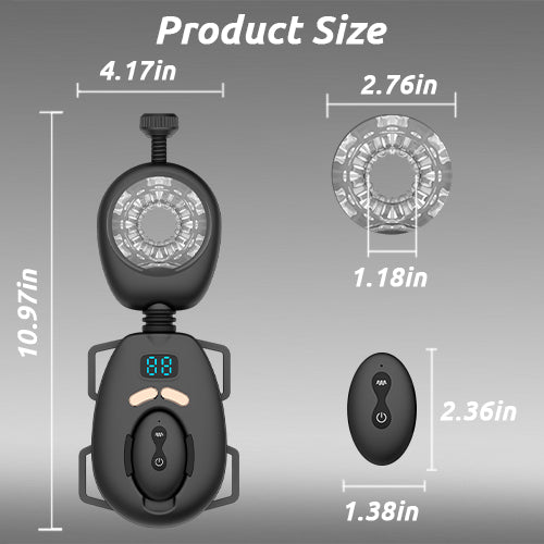 LustGear Hand-free Belt-Driven Wearable Penis Massager Best Vibe Male Masturbator【Fits all sizes】