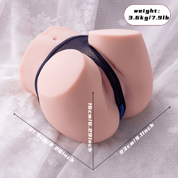 Olga Butt Automatic Sex Doll 7.9lb Realistic Ass 10 Frequency Vibration Dual Channel Butt - propinkup