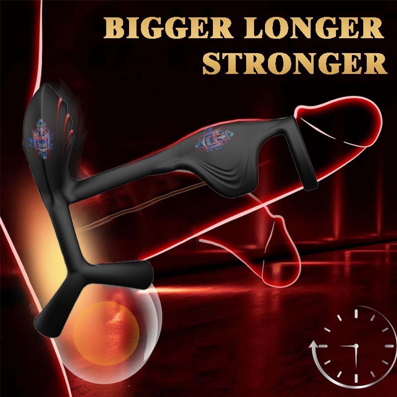 Penis Sleeve Ring for Male Couple Use APP Control 10 Vibrating Male Silicone Penis Ring
