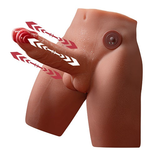 Propinkup Eronight 7 Inch Thrusting Vibrating Dildo Brown Realistic Butt