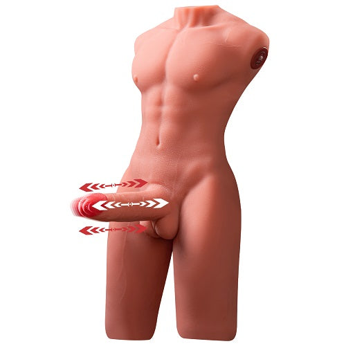 Propinkup Jackson 17.63LB Electric Pulse Thrusting Vibrating Dildo Tan Skin Male Torso Sex Doll【US Stock Available Only】