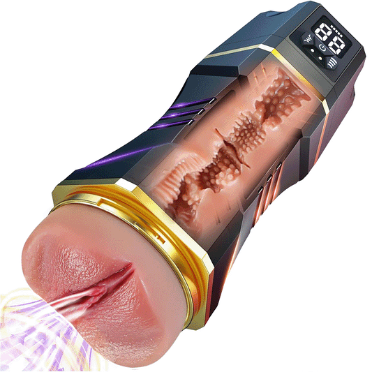 Realistic Pussy Male Masturbator 5 Sucking Blowjob Modes 9 Vibration Modes Masturbation Cup
