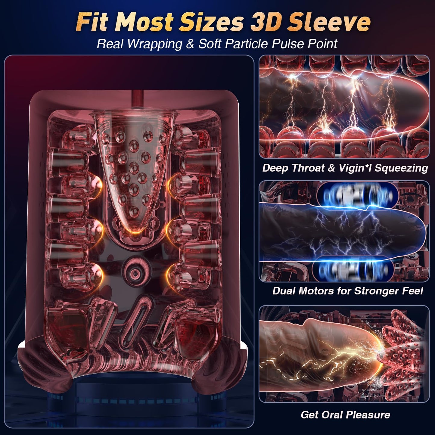 Rotating Male Masturbator with 7 Thrusting Rotating Vibrating Sucking Modes