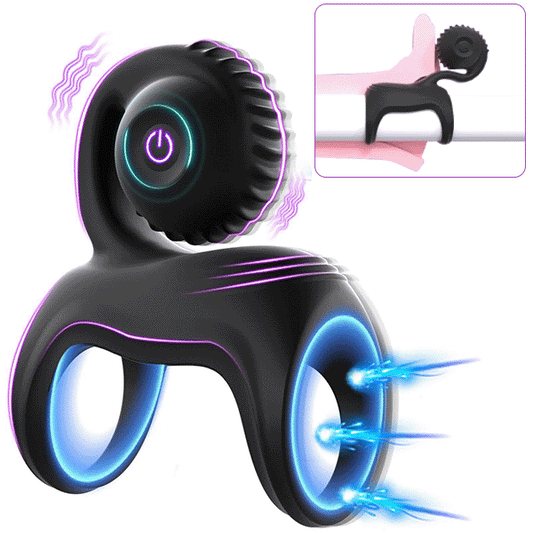 Snail Vibrating Penis Ring with Clitoral Stimulator Couple Sex Toy