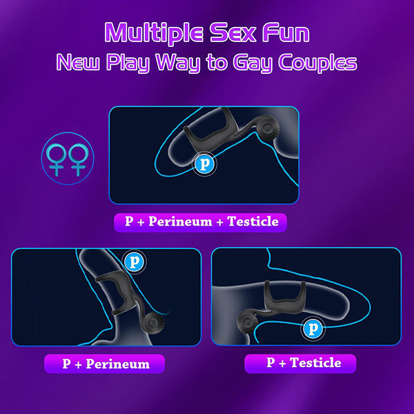 Snail Vibrating Penis Ring with Clitoral Stimulator Couple Sex Toy