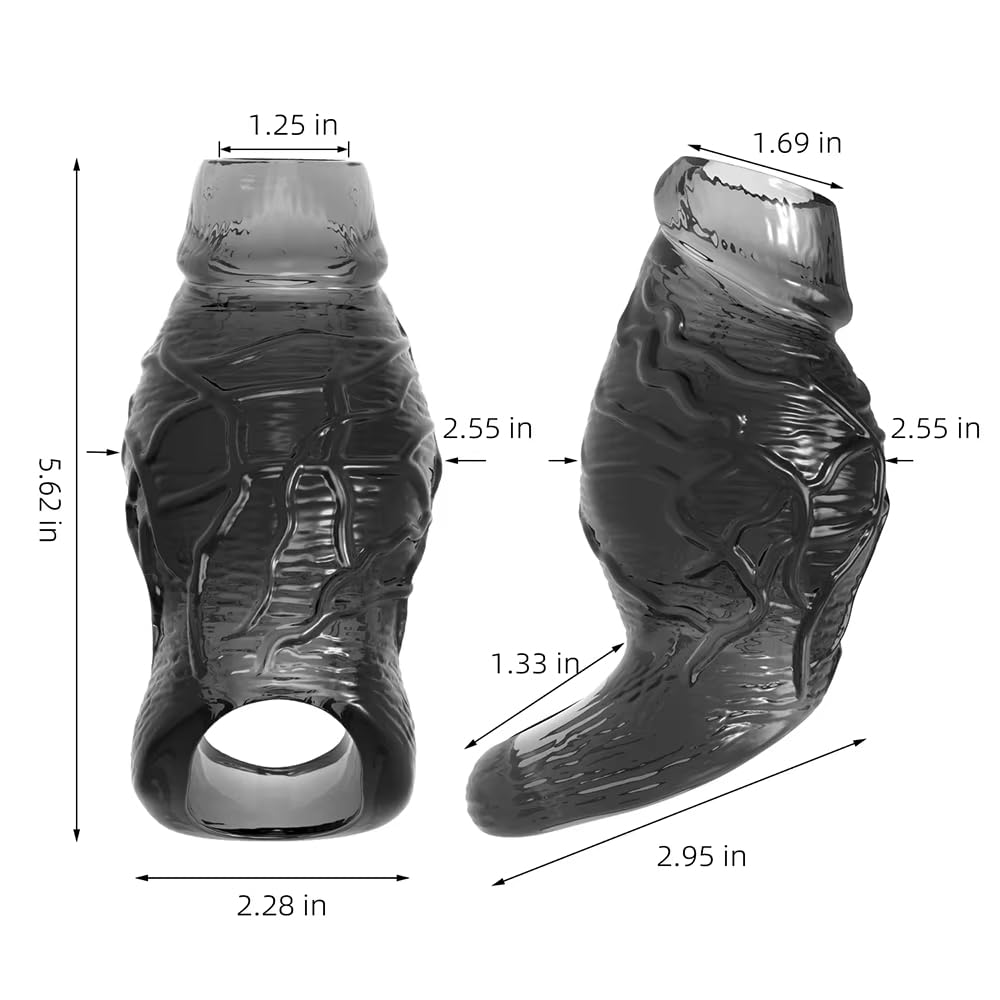 Thickened Male Penis Sleeve Penis Extender Enlargement Reusable Cock Sleeve Cock Ring for Couple Sex Toys