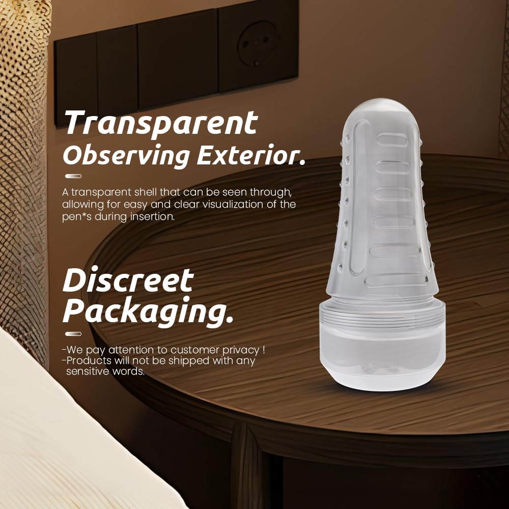 Transparent Realistic Pocket Pussy Vagina Soft and Fleshy Texture Penis Training Masturbators