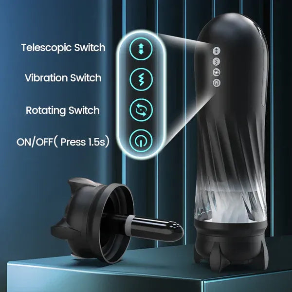 3 Rotation 5 Thrusting Modes Ultra High Speed Male Masturbator Twisting Thrusting Vibrating