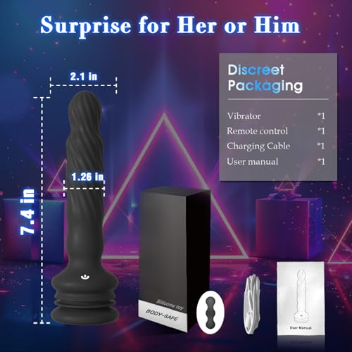 Wriggling Rotating Vibrating Prostate Massager Anal Butt Plug Sex Toy for Men Women Couples
