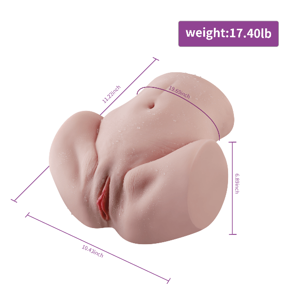 Propinkup 17.4lb Realistic Sex Doll | 2IN1 Ruby Ass Dual Channel 3D Vagina Lifelike Butt - propinkup