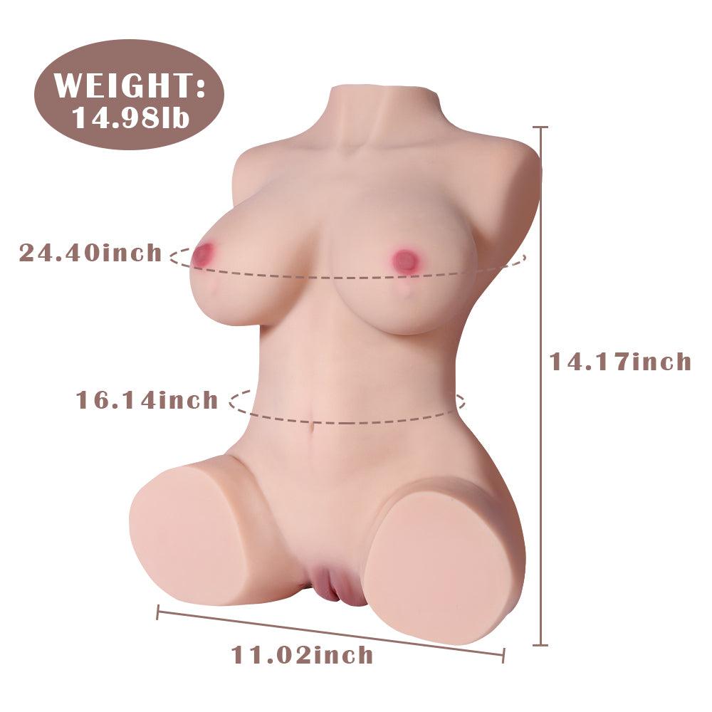 Propinkup Realistic Sex Doll | 14.96lb Jessie's Body 3D Dual Tunnels Pink Tits Lifelike Skin - propinkup