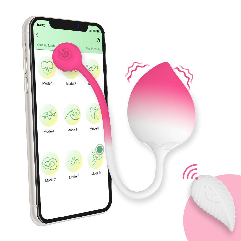 9 Vibrations Wearable Peach Shape Vibrator APP Remote Control Panty Vibrator