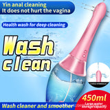 Electric Portable Anal Cleaner with 3 Speeds & 7 Vibration Modes Automatic Enema Douche