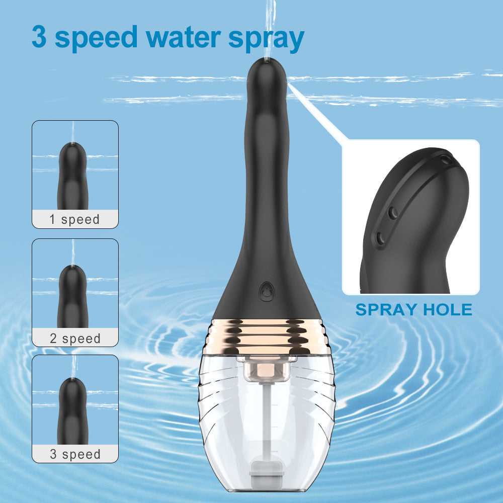 3 Speeds Vibrating Automatic Anal Cleaner Enema Cleaning Container