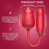 Clitoral Tongue Licking Rose Vibrator Vibrating Thrusting Vaginal & Anal Dildo Vibrators Woman Sex Toy