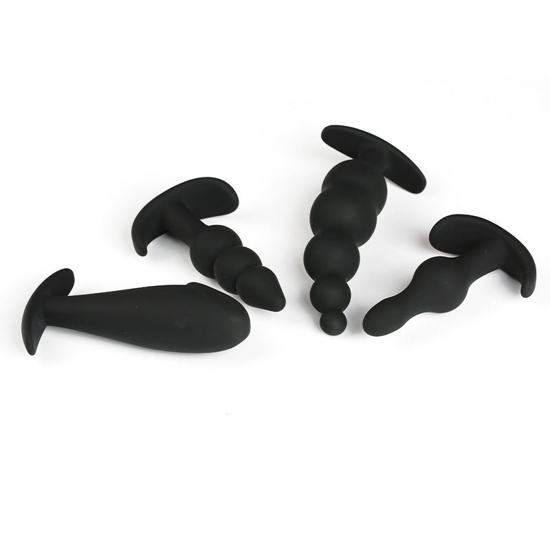 4PCS Silicone Anal Plug Wearable Beginners Set