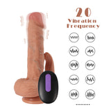 20 Vibration Frequency Wireless Lifelike Dildo with Strong Suction Cup 8.46 INCH