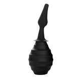 Bombilla de enema de ducha anal acanalada de silicona de alta calidad con punta curva 380ML 