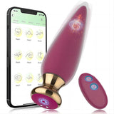 Masajeador de próstata con vibrador anal de control remoto y aplicación 