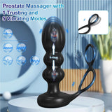Thrusting & 5 Vibrating Modes Remote Control Prostate Massager With Penis Ring