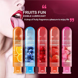 Lubricante en gel comestible personal a base de agua con sabor a fruta 80ML 