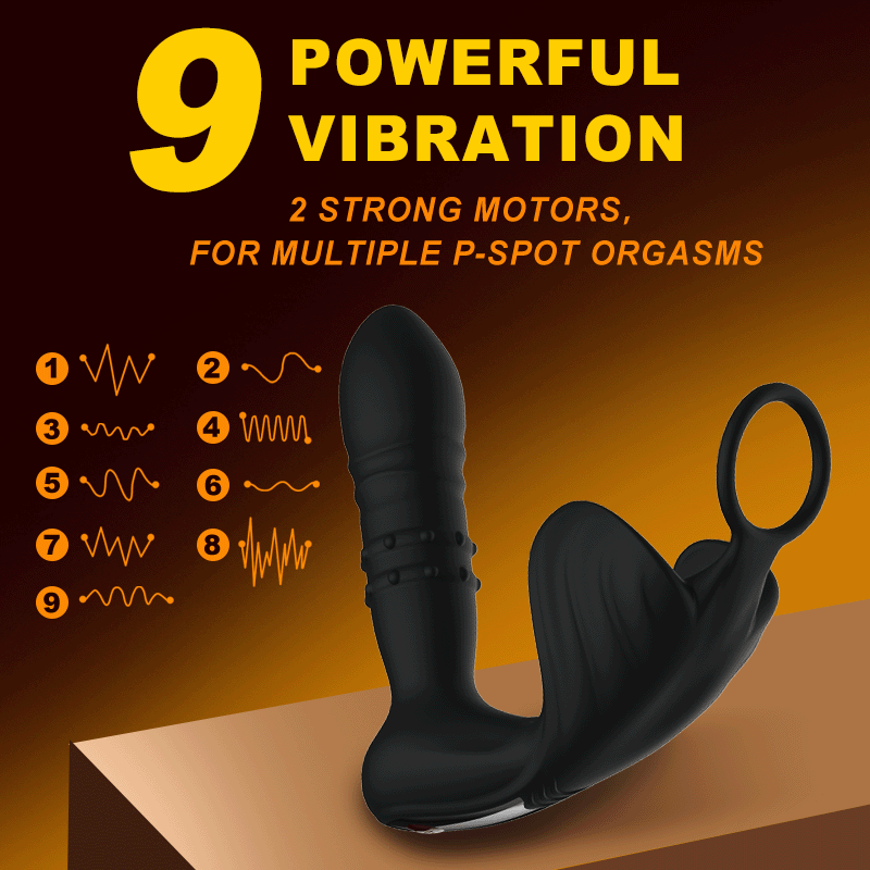 AnalEcstasy - Beads 9 Thrusting Remote Control Anal Vibrator with Cock propinkup AnalEcstasy - Beads 9 Thrusting Remote Control Anal Vibrator with Cock propinkup