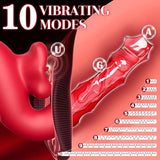 10 Flapping & Vibrating & Licking Biting Modes Tongue Toy for Women Clitoral Nipples Sex Sucking Clit Vibrator